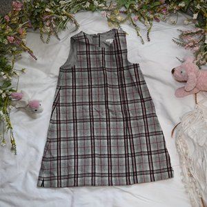 Girls Sleeveless Plaid Dress